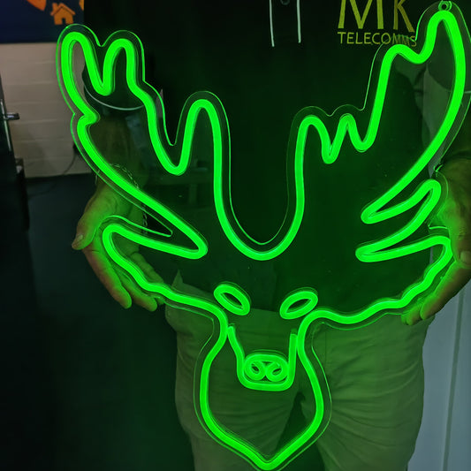 Deer Head Neon Sign